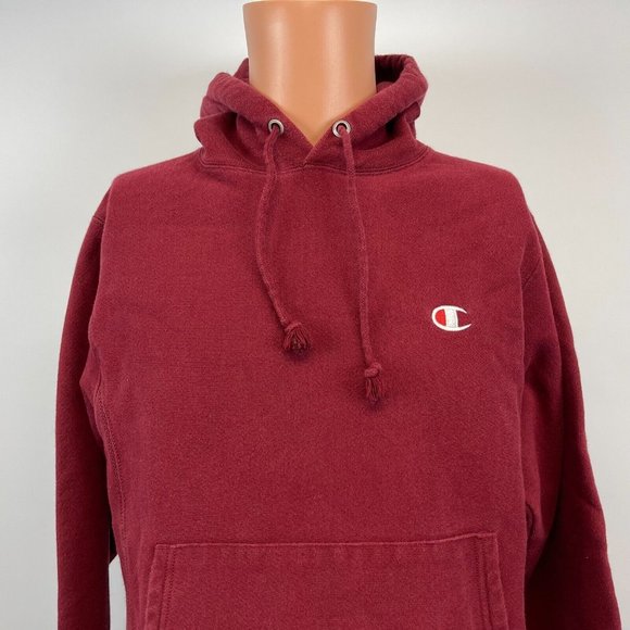 Champion Other - Champion Basic Reverse Weave Hoodie Sweatshirt Embroidered C Logo Red Size S